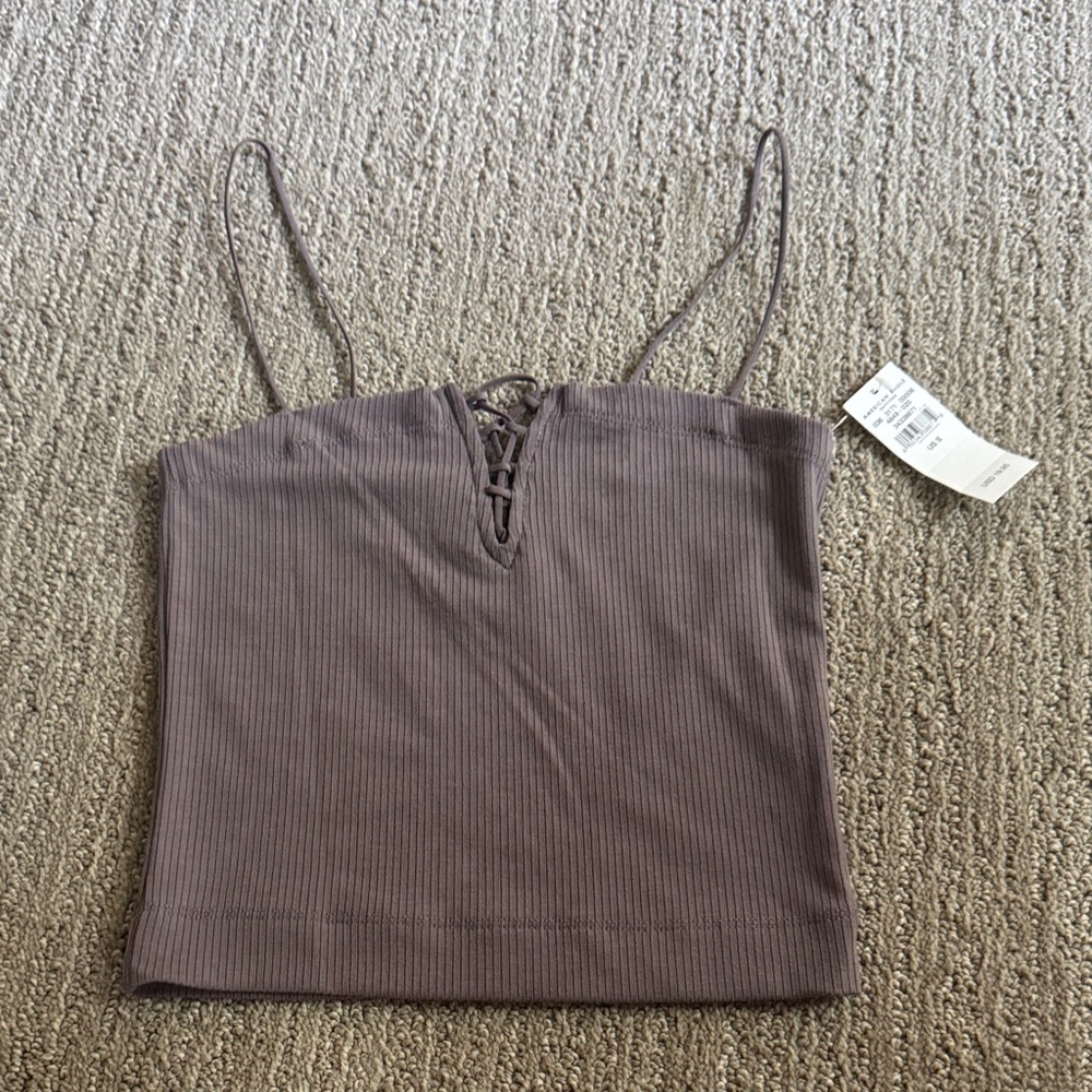 AEO Ribbed Crop Tank Top